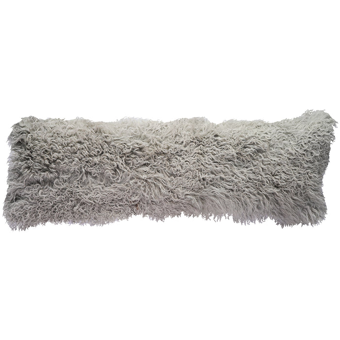 Tibetan Sheep Throw Pillow - Ash Grey
