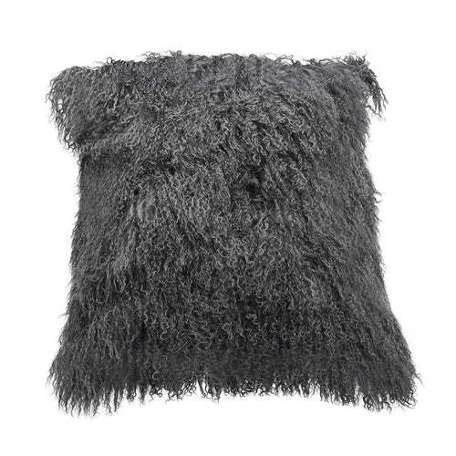 Tibetan Sheep Throw Pillow - Charcoal