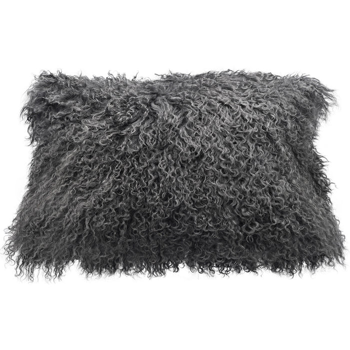 Tibetan Sheep Throw Pillow - Charcoal