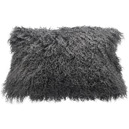 Tibetan Sheep Throw Pillow - Charcoal