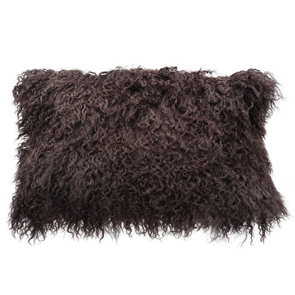 Tibetan Sheep Throw Pillow - Chocolate