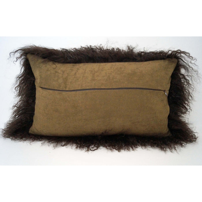 chocolate throw pillow-tibetan sheep