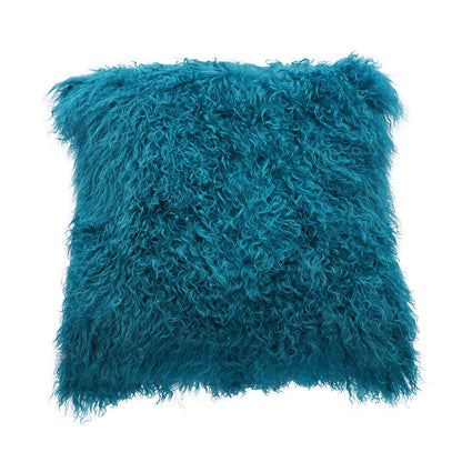 Tibetan Sheep Throw Pillow - Dark Teel