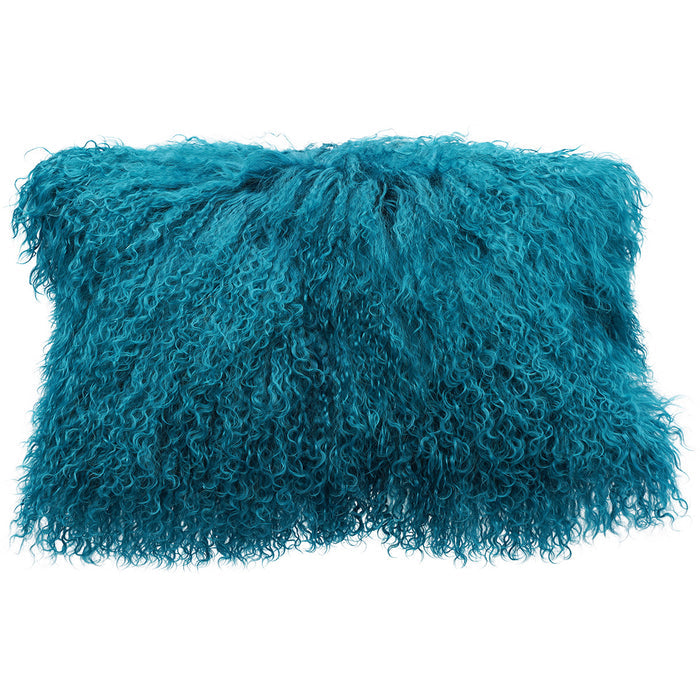 Tibetan Sheep Throw Pillow - Dark Teel