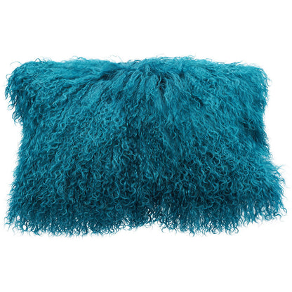Tibetan Sheep Throw Pillow - Dark Teel