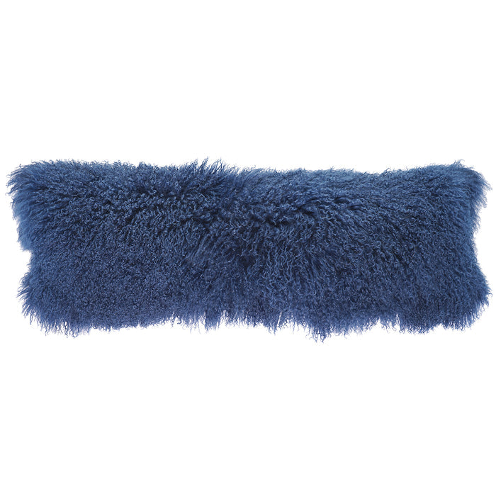 Tibetan Sheep Throw Pillow - Nautical Blue