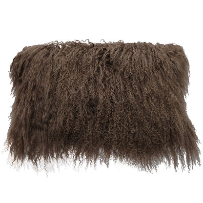 Tibetan Sheep Throw Pillow - Pewter