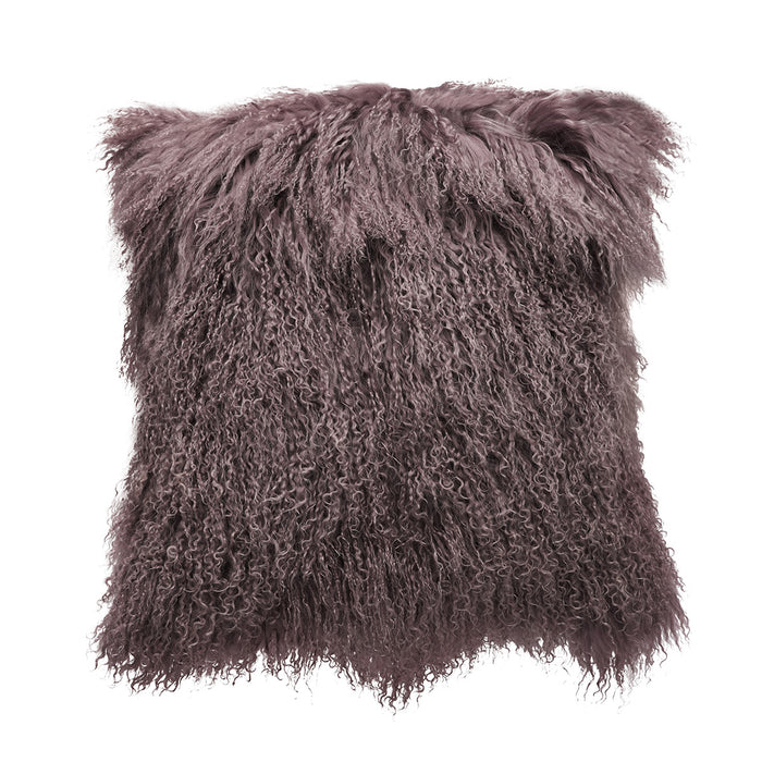 Tibetan Sheep Throw Pillow - Purple / Mauve