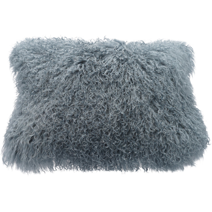 Tibetan Sheep Throw Pillow - Steel Gray