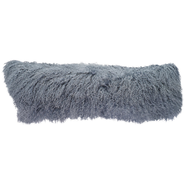 Tibetan Sheep Throw Pillow - Steel Gray