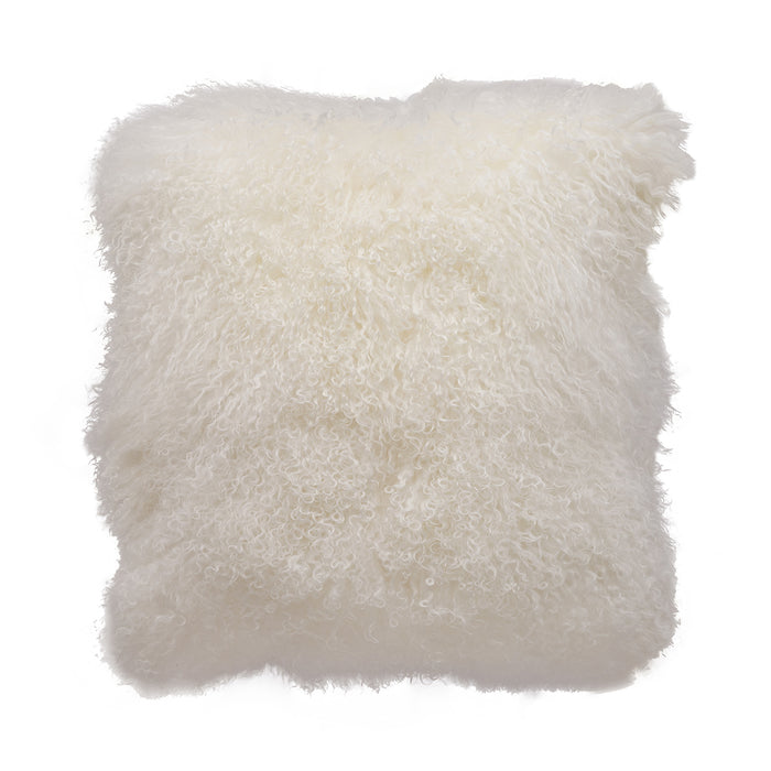 Tibetan Sheep Throw Pillow - White