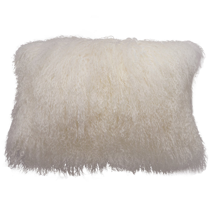 Tibetan Sheep Throw Pillow - White