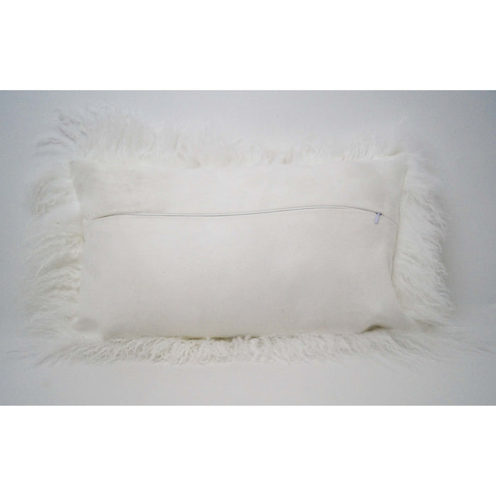 Tibetan Sheep Throw Pillow - White