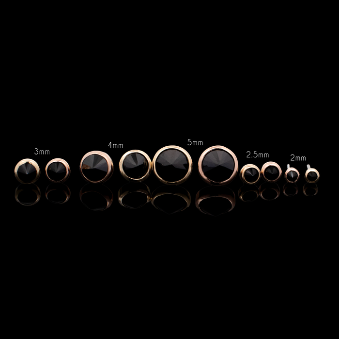 Valen - 14kt Gold Threadless End - Khrysos Jewelry